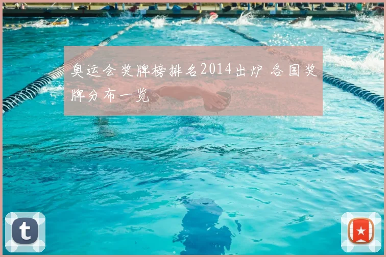 奥运会奖牌榜排名2014出炉 各国奖牌分布一览